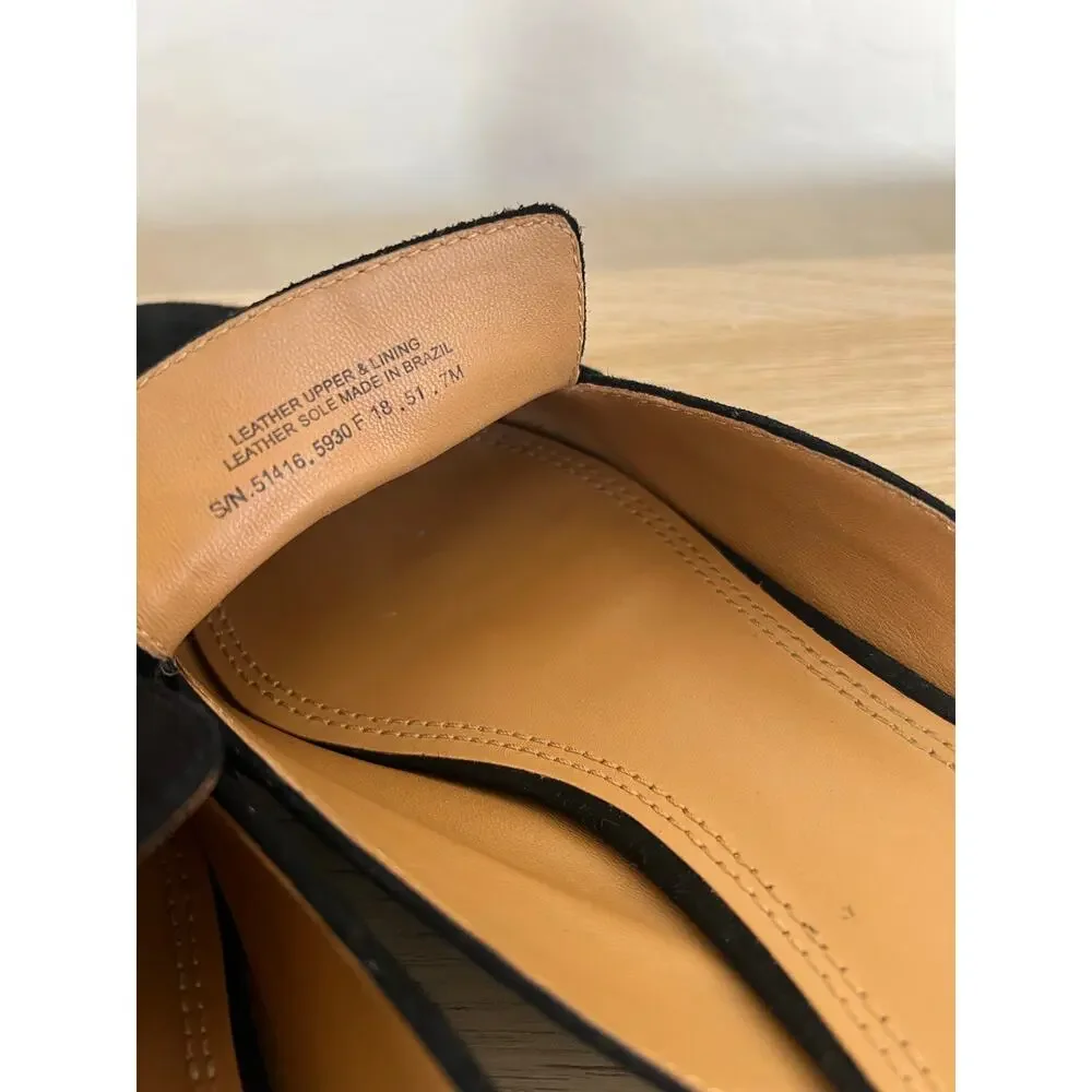 Tory Burch Rosalind Lancaster Suede Pointed Toe Mule Black Size 7